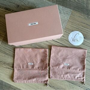 Miu Miu Empty Box with Two Dust Bags